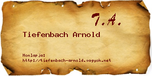 Tiefenbach Arnold névjegykártya